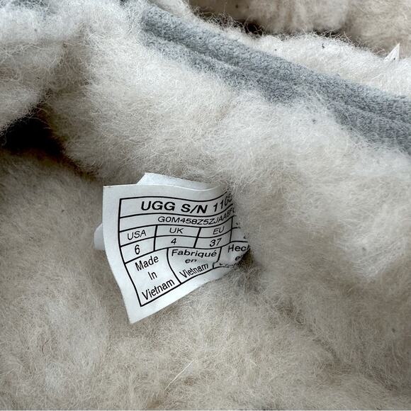 UGG  Ansley Slipper Water Resistant Suede Upper Wool Lining Gray, Size 6 - Picture 10 of 12